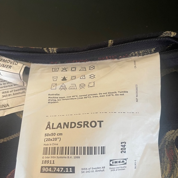 IKEA ÅLANDSROT Hand Embroidered French Tulip Pattern Cushion Covers Set of 2 - Picture 10 of 10